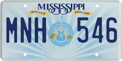 MS license plate MNH546