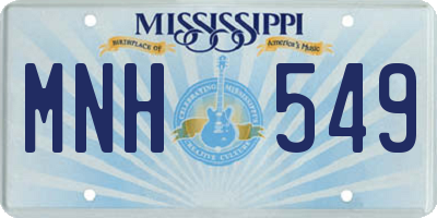 MS license plate MNH549