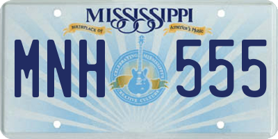 MS license plate MNH555