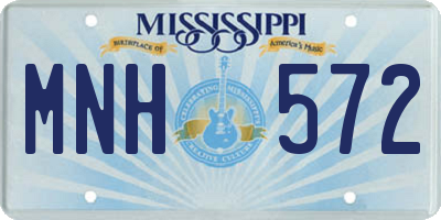MS license plate MNH572