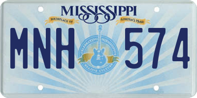 MS license plate MNH574