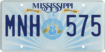 MS license plate MNH575