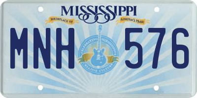 MS license plate MNH576