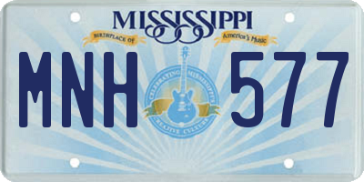 MS license plate MNH577