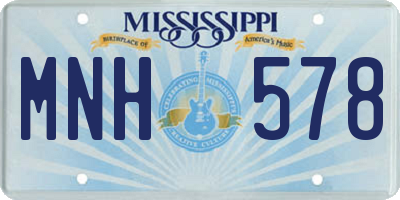 MS license plate MNH578