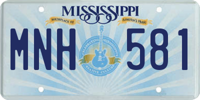MS license plate MNH581