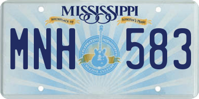MS license plate MNH583