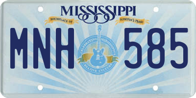 MS license plate MNH585