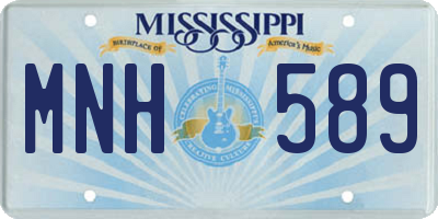 MS license plate MNH589