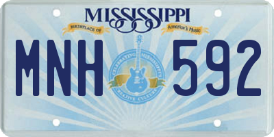 MS license plate MNH592
