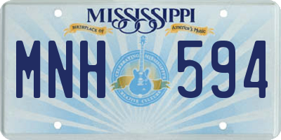 MS license plate MNH594