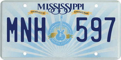 MS license plate MNH597