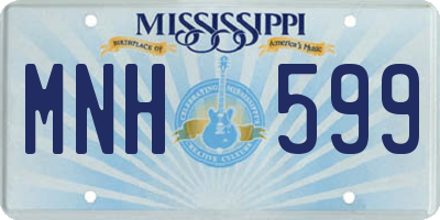 MS license plate MNH599