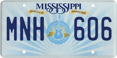MS license plate MNH606