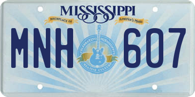 MS license plate MNH607