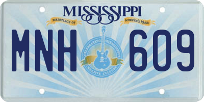 MS license plate MNH609