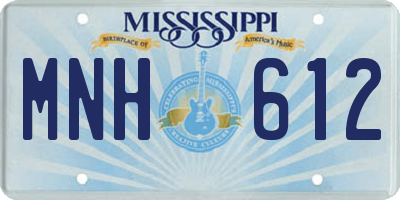 MS license plate MNH612