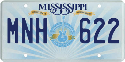 MS license plate MNH622