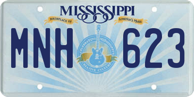 MS license plate MNH623