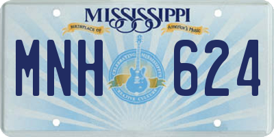 MS license plate MNH624