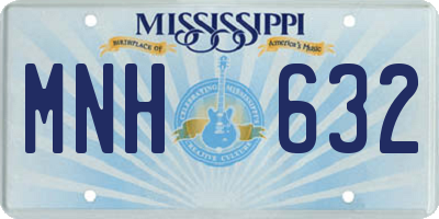 MS license plate MNH632