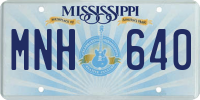 MS license plate MNH640