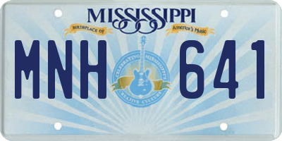 MS license plate MNH641