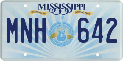 MS license plate MNH642