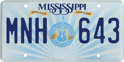 MS license plate MNH643