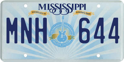 MS license plate MNH644