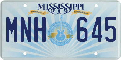 MS license plate MNH645