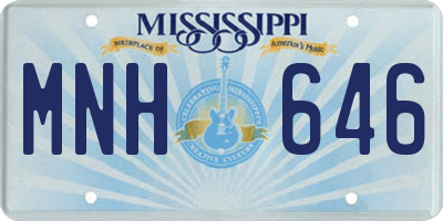 MS license plate MNH646