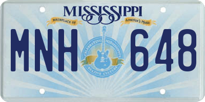 MS license plate MNH648