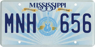 MS license plate MNH656