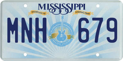 MS license plate MNH679