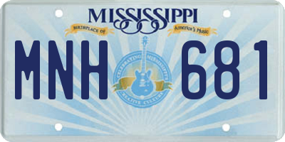 MS license plate MNH681
