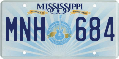 MS license plate MNH684