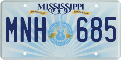 MS license plate MNH685
