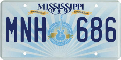 MS license plate MNH686