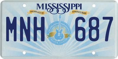MS license plate MNH687