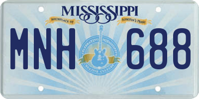 MS license plate MNH688