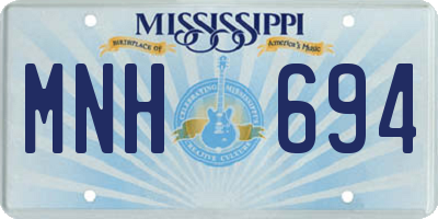MS license plate MNH694