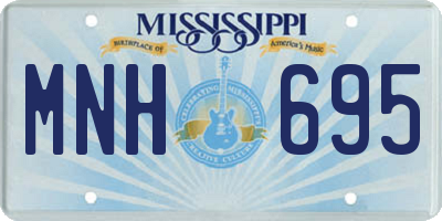 MS license plate MNH695