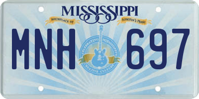 MS license plate MNH697