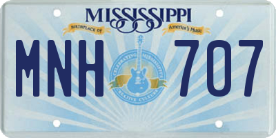 MS license plate MNH707