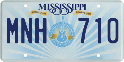 MS license plate MNH710