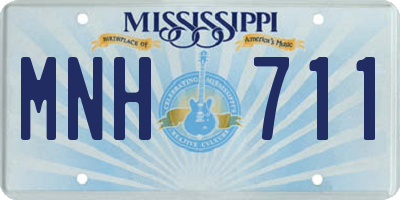 MS license plate MNH711