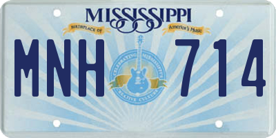 MS license plate MNH714