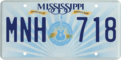 MS license plate MNH718