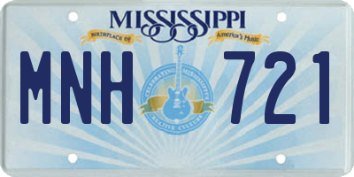 MS license plate MNH721